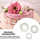 3Pcs/Set Carnation Flower Mold Fondant Sugarcraft Paste Tools Mold Decor V5Z8