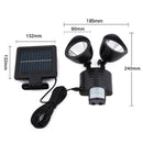 22 LED Dual Security Detector Solar Spot Light Motion Sensor Outdoor Floodl