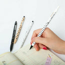 Automatic Pen Cute Black and White Dots Plastic Mechanical Pencil 0.5mm X8F0