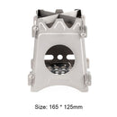 Portable Stainless Steel Wood Stove Outdoor Camp Picnic Foldable Burning Cooker