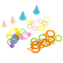 51pcs Metal Crochet Hooks Plastic Needles Stitch Markers Counter DIY Toolkit