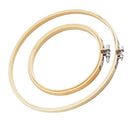 2Pcs Hand Embroidery Hoop Bamboo Circle Cross Stitch Ring DIY Craft Tools