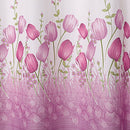 Modern Home Living Room Window Tulip Pattern Curtain Purple