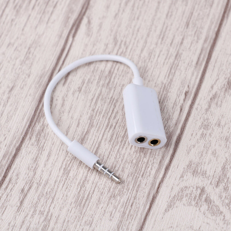 3.5mm mic audio jack to headphone microphone y splitter cable converter SP