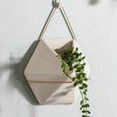 Modern Hanging Planter Vase, Geometric Wall Decor Container - Great For Suc