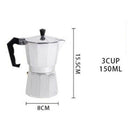 3-Cup Stovetop Espresso Maker Moka Pot, Italian Design, Stainless Steel