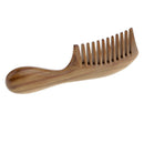 Natural Green Sandalwood Wooden Comb Massage Hair Care Wood Comb Antistatic Wide