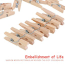 100X Durable Wood Clothespins Photo Album Wood Clip Wooden Laundry Clothes Pins.