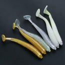 20pcs 2g/7.5cm T-tail Soft PVC Worm Fishing Lures 10 Colors Swim Baits
