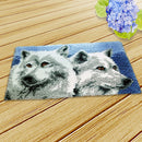 DIY Latch Hook Rug Kits Embroidery Carpet Cushion Winter Gift - Wolf Pattern