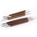 Pottery Clay Sculpture Carving Modeling Tools Wooden Handle Set of 6pcs