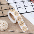 500pcs/roll Natural Kraft locally grown Stickers seal labels Baking sticke@