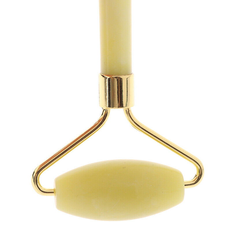1PC Yellow Roller Natural Facial Care Tools Jade Face Massage Roller Beauty T BX