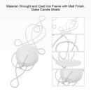 2 Piece Wall Sconce Tea Light Candle Sconces Elegant Swirling Iron Hanging
