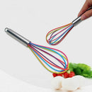 10 inches Egg Whisk Silicone Nonstick Silicone Mixer Heat-resistant Egg Bea