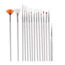 15X Nail Art UV Gel Design Brush Set Painting Pen Manicure Tips Tools Fash %x