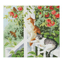 Cat Stamped Cross Stitch Kits Adults Beginners Handwork Set Bedroom Hotel Decor