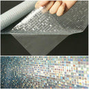 Mosaic PVC Waterproof Anti Oil Frosted Opaque Glass Window Decorative Film