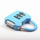 3Dial Luggage Locks Combination Padlock Travel Suitcase Resettable W4D5 Pas P0V1