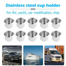 10pcs Stainless Steel Cup Drinking Holder for Marine Boat RV Car Camper