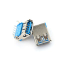 5Pcs USB 3.0 Type A Female Right Angle 9Pin DIP Socket PCB Solder Connector LJ