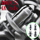 40pcs Assortment Fastener Accessories Practical 6 8 10 24 Car Bumper Rivet
