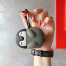 Cute Penguin Style Protective Case Silicone Cover with Carabiner for Airpods 1/2