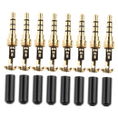 8Universal 3.5mm Audio Radio Male Plug MP4 Headset Cable Wire Connector Head