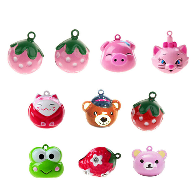 10 Pcs Bells Copper Cute Durable Cartoon Pet Bells for Necklace Accessories
