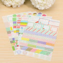 6x/SET Transparent Calendar Scrapbook Diary Book Decor Paper Planner StickVGUS