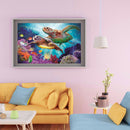 Diamond Painting Undersea Turtles 5D Full Round Rhinestone Picture 40x30cm
