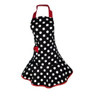 Cotton Ladies Women Apron Cooking Dots Kitchen Restaurant Work Apron Red