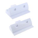 4x ABS Plastic Solar Panel Short Side Mounting Brackets Kit White+Black