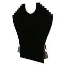 2x Black Velvet Necklace Pendant Jewellery Display Stand Show Case Holder X8H8