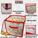 Christmas Tree Bauble Decorations Storage Box Holds Up to 64 Baubles Organiser