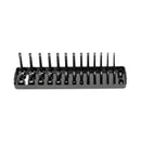 2Pcs 1/4" Socket Tray Organizer Set Red and Black Socket Rails Holder Storage