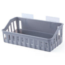 Bathroom Shelf Wall Mounted Storage Basket Punch Free Storage Rack Shower O P9M1