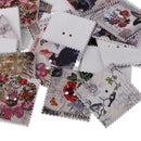 50x Printed Stamps Design Flatback Wooden Button for Sewing Craft 34x31mm
