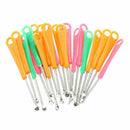 20 Pcs Red Green Yellow Plastic Grip Metal Earpick Ear Curette O6B7
