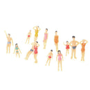 20x People Figures for Models Little Painted Beach People Figures(1:50) Colorful