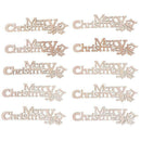 10PCS Merry Christmas Wood Letter Plaque Hanging Signs Home Xmas Decor