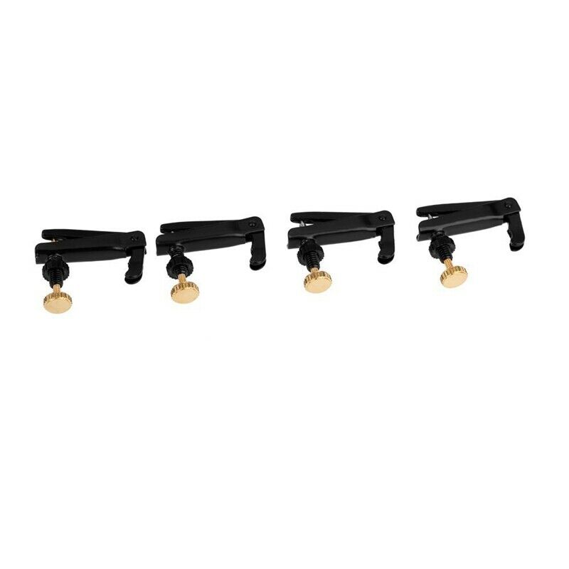 4pcs Violin Fine Tuner Adjuster with Copper Plating Screws for 3/4 4/4 Size