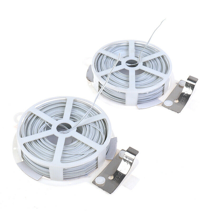 1Pc (50m) White Multi-Function Sturdy Garden Plant Twist Tie with Coated WiSEAU