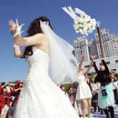 1x Artificial Rose Bouquet for Wedding Bridal Bridesmaid Flower Girls