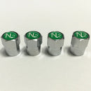 4X Safety NITROGEN N2 Wheel Tire Valve Stem Caps Simple Chrome Plating Accessory