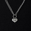 Creative Love splicing Chain Pendant Necklace For LadiesNEW L8E9