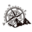 Car Stickers NSWE Mountains Compass Offroad Hood Decals PVC Styling Graphics