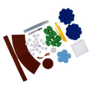 Blue Rose Potted Felting Kits Felt Fabric Crafts for Flower Felt DIY Package