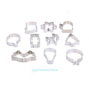 10pcs Stainless Steel Christmas Cake Biscuit Cookie Cutter Mold DIY Baking Tool