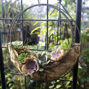 2 Pieces Iron Frame Succulent Metal Planter Iron Box Romantic Flower Pot